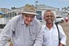 Harry Markowitz and Joseph Mariathasan on the boardwalk at San Diego beach